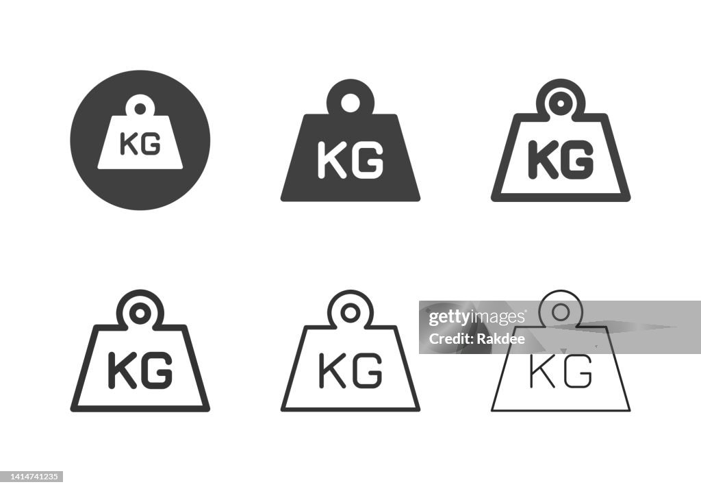 Kilogram Weight Icons - Multi Series