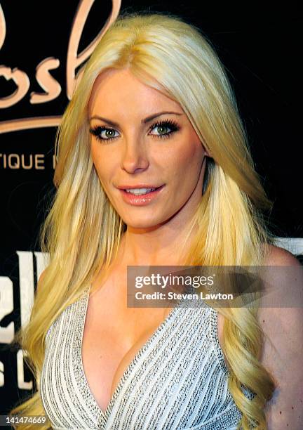 Model Crystal Harris arrives to host a night at Crazyhorse III and Posh Boutique Nightclub on March 16, 2012 in Las Vegas, Nevada.