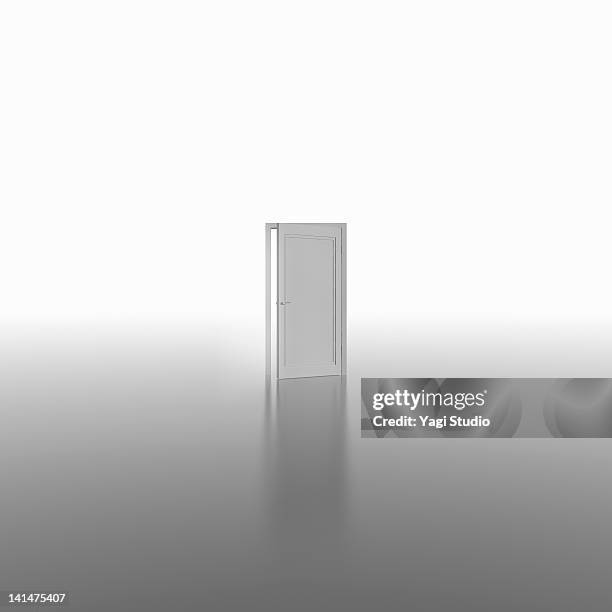 a white door,cg - opening door stock illustrations