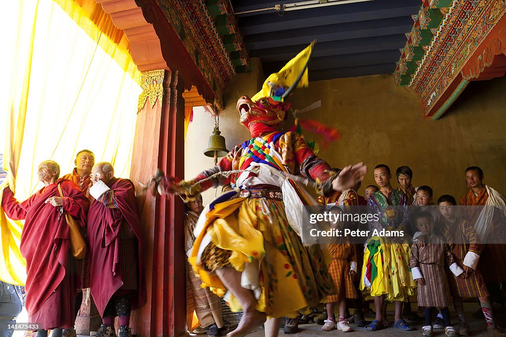 Masked Festival Dancer, Gangtey Monastery, Bhutan