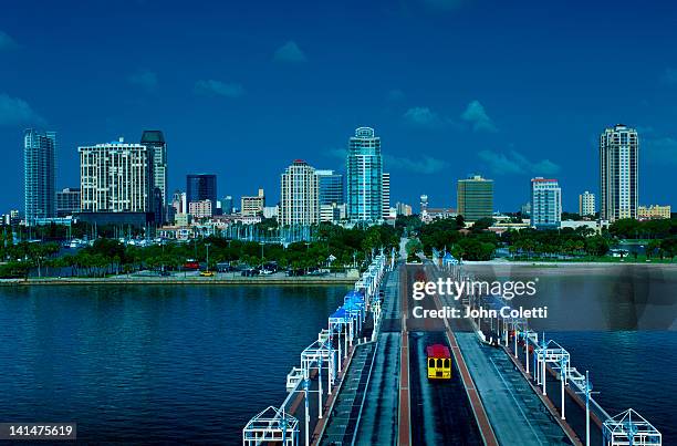 skyline of saint petersburg, florida - saint petersburg stock pictures, royalty-free photos & images