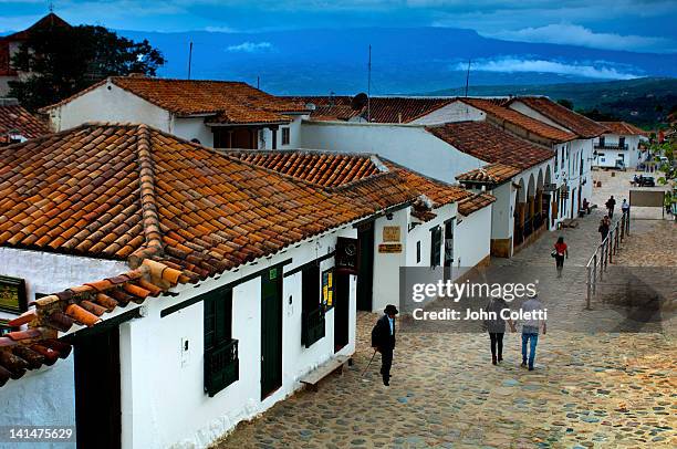 villa de leyva, colombia - villa de leyva stock-fotos und bilder