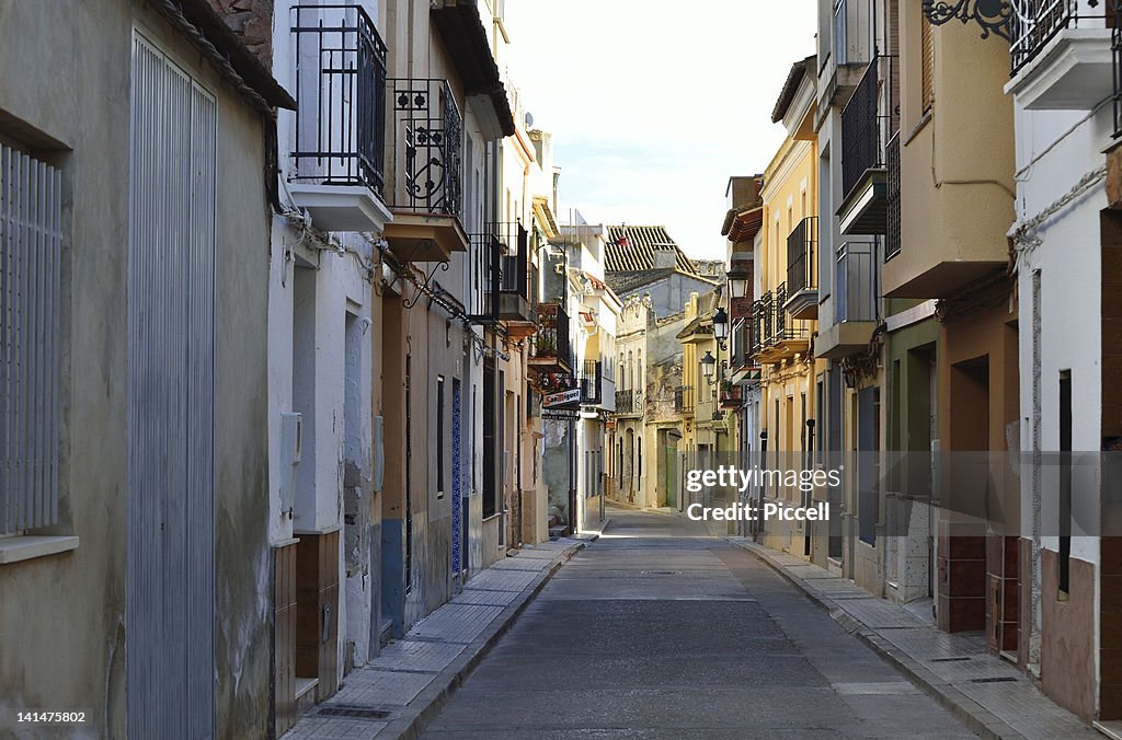 Quiet street in small Spanish town/village