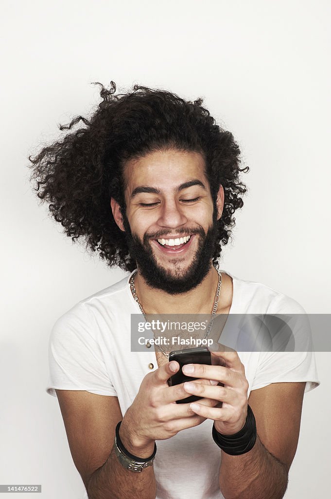 Portrait Of Man Using Phone High-Res Stock Photo - Getty Images
