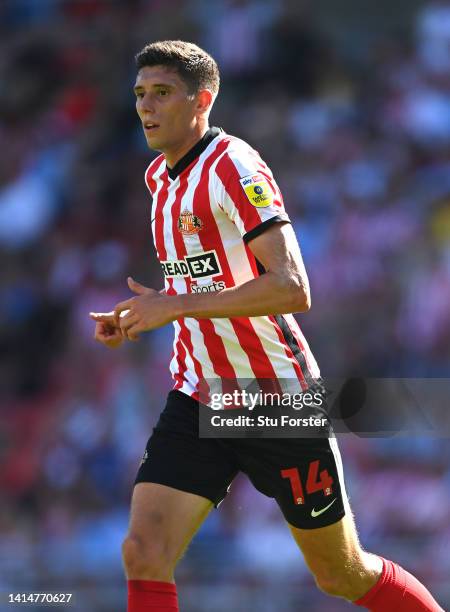 Sunderland striker Ross Stewart in action during the Sky Bet Championship between Sunderland and Queens Park Rangers at Stadium of Light on August...