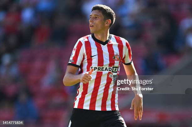 Sunderland striker Ross Stewart in action during the Sky Bet Championship between Sunderland and Queens Park Rangers at Stadium of Light on August...