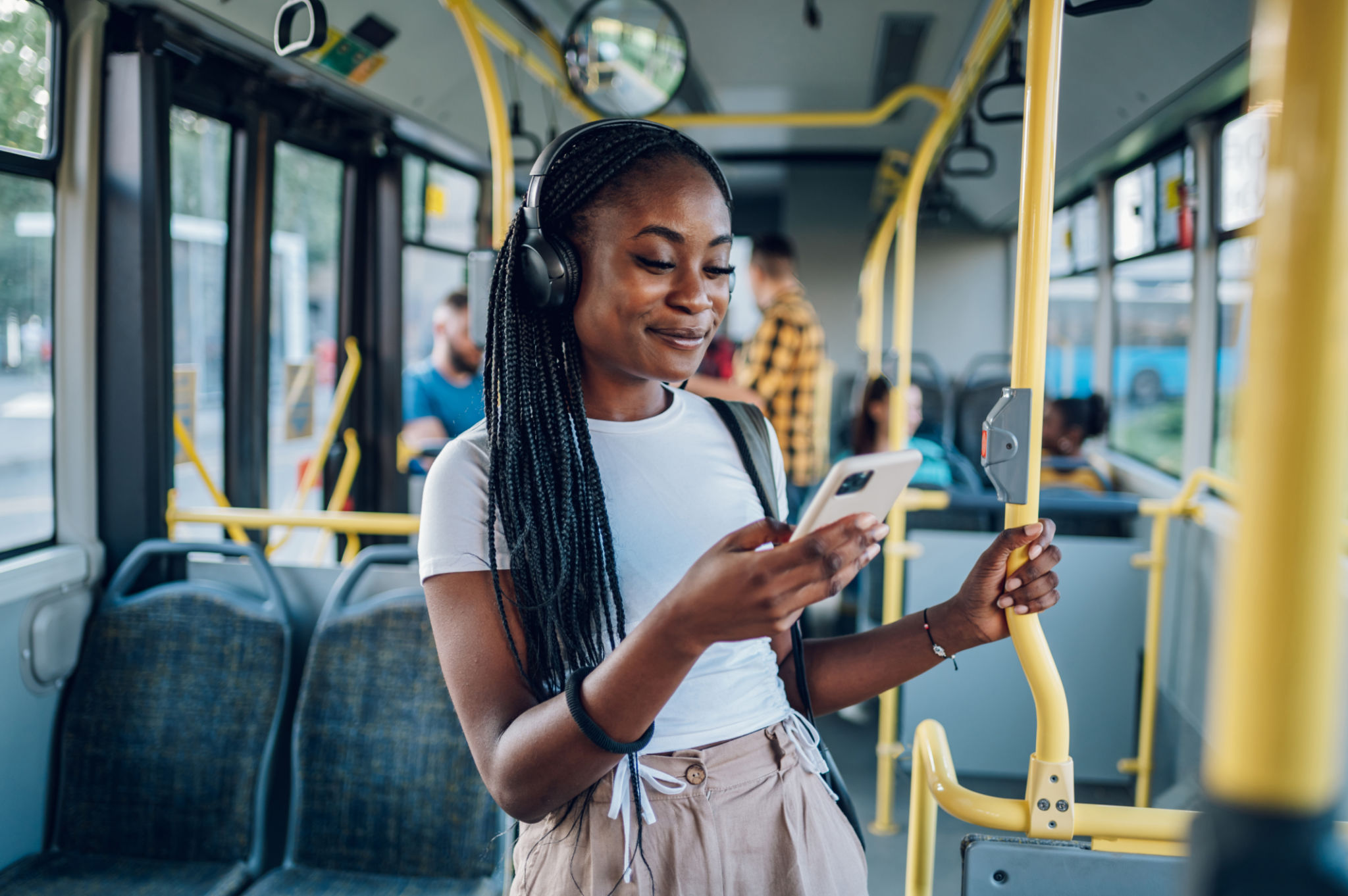 happy commuters