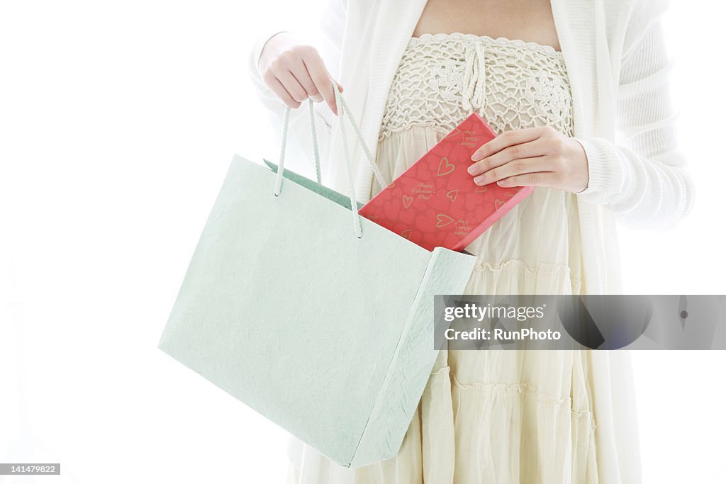 Woman with gift