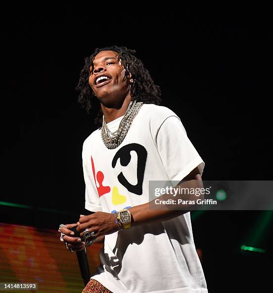 Rapper Lil Baby performs onstage during the