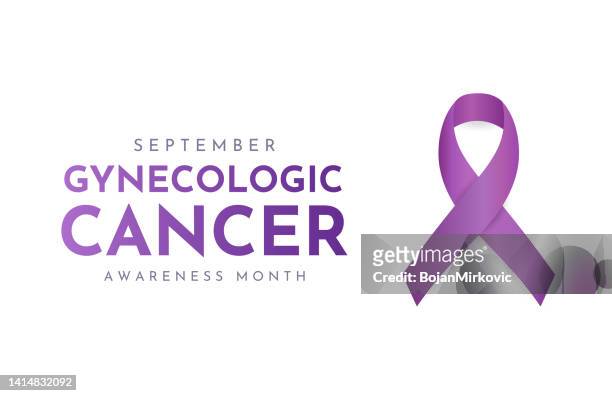 gynecologic cancer awareness month card, september. vector - cervix stock illustrations stock illustrations