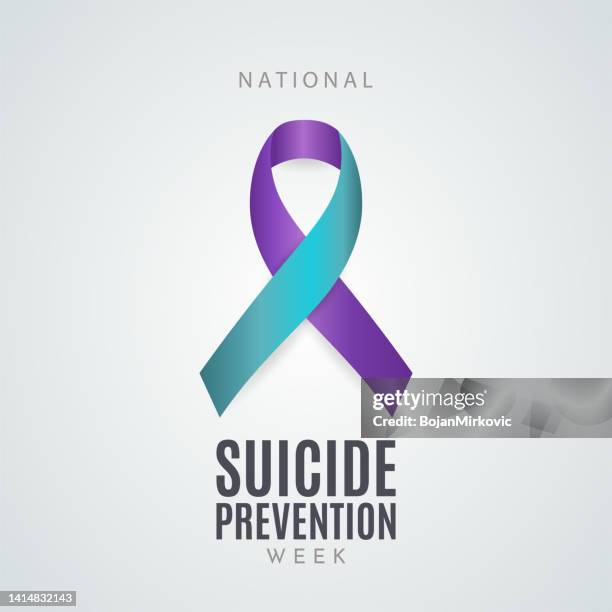 stockillustraties, clipart, cartoons en iconen met national suicide prevention week poster. vector - zelfmoord