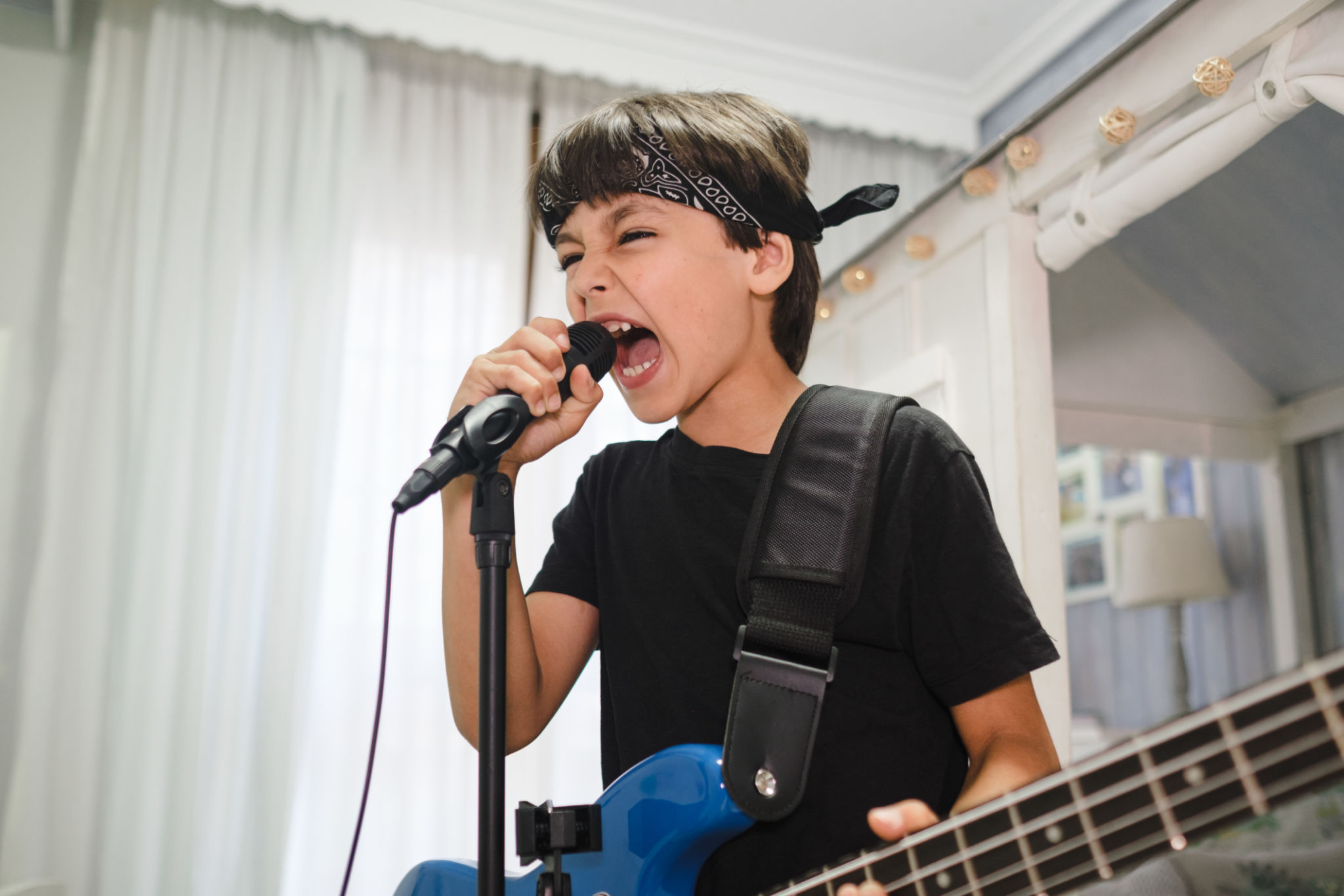 child playing guitar