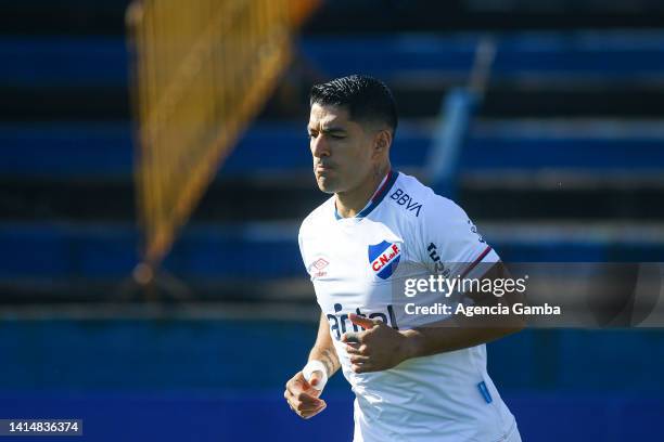 Luis Suarez of Nacional during a match between Liverpool and Nacional as part of Torneo Clausura 2022 at Estadio Belvedere on August 14, 2022 in...