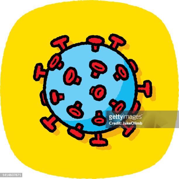 virus doodle 8 - severe acute respiratory syndrome stock-grafiken, -clipart, -cartoons und -symbole