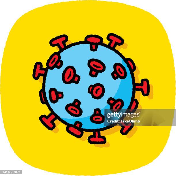 ilustraciones, imágenes clip art, dibujos animados e iconos de stock de virus doodle 8 - severe acute respiratory syndrome