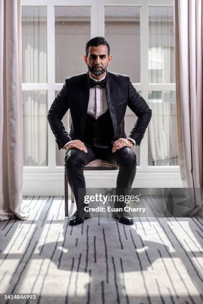 Director Hassan Nazer for "Winners" sits for a portrait at "BREIFF Encounters" during the Edinburgh International Film Festival at the Waldorf...