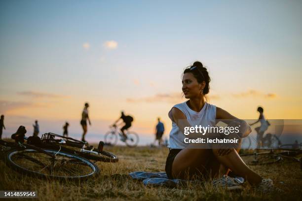 weekend relaxation at berlin tempelhof - tempelhof stock pictures, royalty-free photos & images