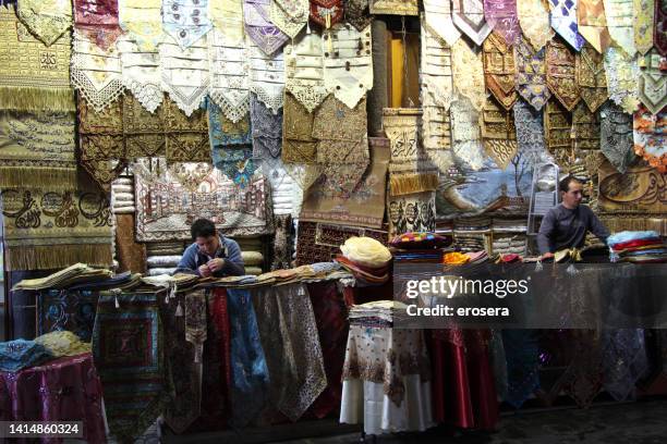 al-hamidiyah souq, or central bazar of damascus - damascus stock pictures, royalty-free photos & images