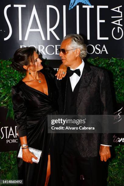 Veronica Bocelli and Andrea Bocelli attend the Starlite Porcelanosa Gala 2022 at La Cantera on August 14, 2022 in Marbella, Spain.