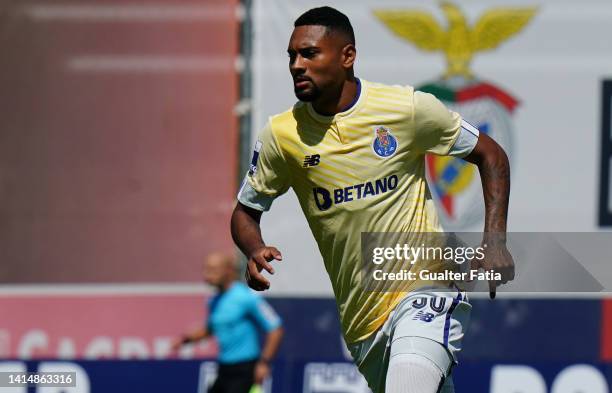 Wendel Silva of FC Porto B during the Liga 2 Sabseg match between Belenenses SAD and FC Porto B at Benfica Campus on August 14, 2022 in Seixal,...