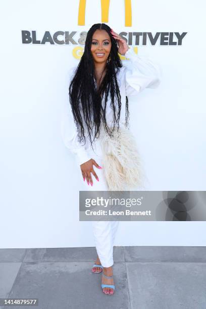 Vanessa Simmons attends Black Excellence Brunch Celebrating Black Business month hosted by Trell Thomas at private residence on August 14, 2022 in...