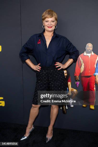 Martha Plimpton attends the red carpet premiere of Freevee's 'Sprung' at Hollywood Forever on August 14, 2022 in Hollywood, California.