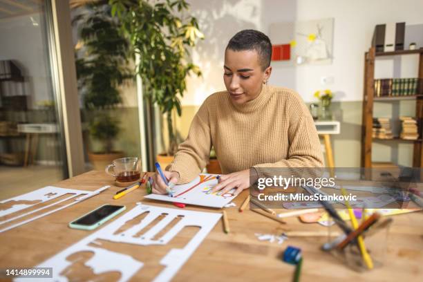 designer at work - life drawing model stock pictures, royalty-free photos & images