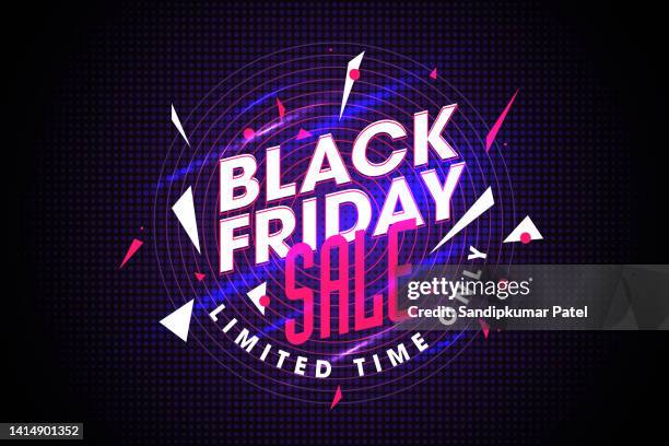 black friday banner or poster design - black friday stock illustrations