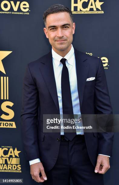 Alfonso Herrera attends the Red Carpet of the 2nd Annual HCA TV Awards - Streaming at The Beverly Hilton on August 14, 2022 in Beverly Hills,...