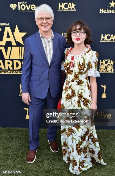 Dave Foley and Alina Foley attend the Red Carpet of the 2nd Annual HCA TV Awards - Streaming at The Beverly Hilton on August 14, 2022 in Beverly...