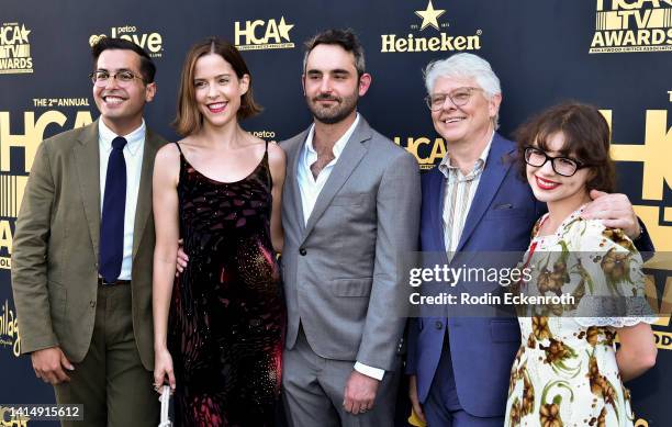 Mark Valdez, Andrew Garland, Dave Foley, and Alina Foley attend the Red Carpet of the 2nd Annual HCA TV Awards - Streaming at The Beverly Hilton on...