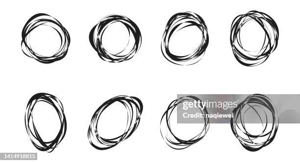 vector twined line icon of the ball of wool pattern for design - ball of wool stock illustrations