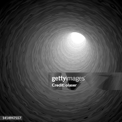 Cave, bright light. Turning. 3D Vector Cave, bright light. Turning. 3D Vector