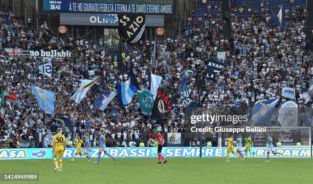 General view during the Serie A match between SS Lazio and Bologna FC at Stadio Olimpico on August 14, 2022 in Rome, Italy.