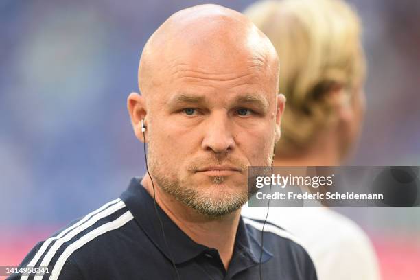 Rouven Schroeder, sporting director of Schalke prior to the Bundesliga match between FC Schalke 04 and Borussia Mönchengladbach at Veltins-Arena on...