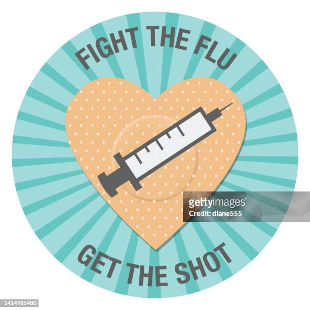 fall flu shot vaccination icon on a transparent background - cold and flu stock illustrations