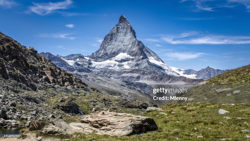 Matterhorn Mountain in Summer Zermatt Switzerland