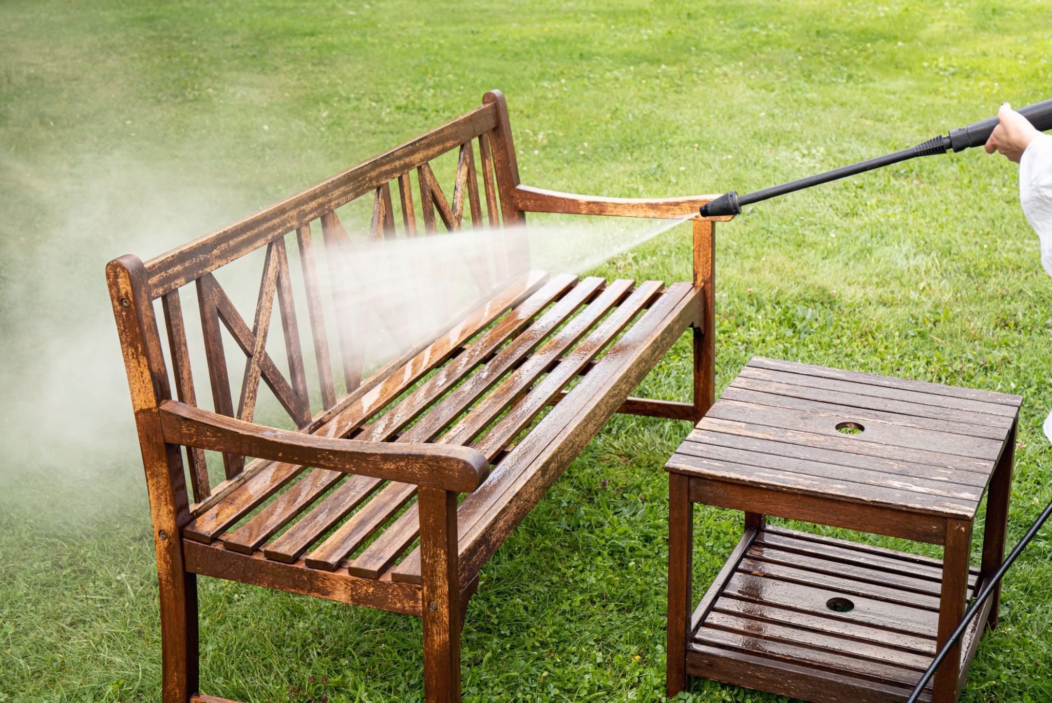 cleaning outdoor furniture
