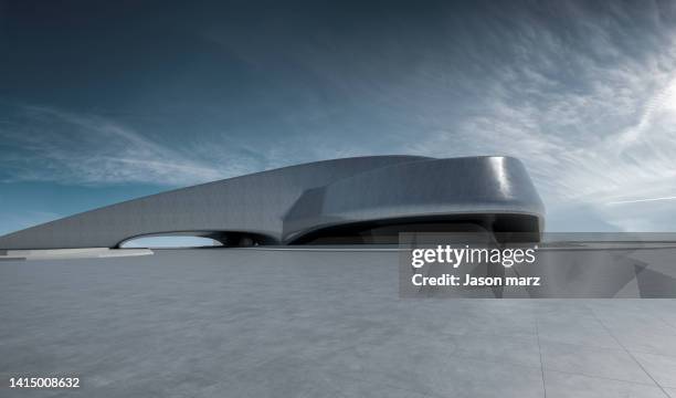 empty square front of modern architecture - zementboden stock-fotos und bilder