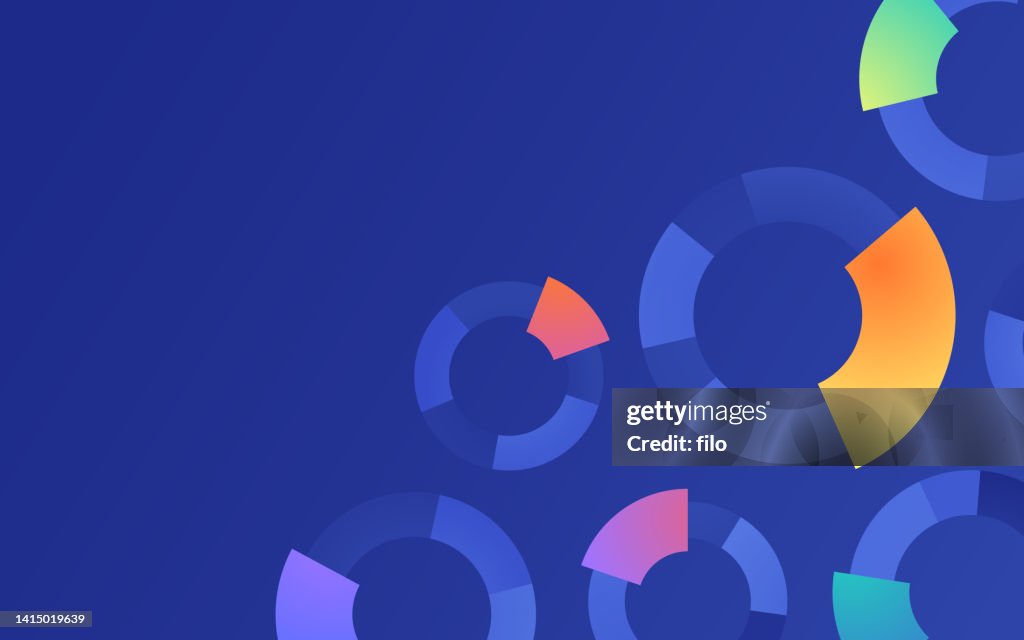 Data Analytics Statistics Pie Chart Abstract Background