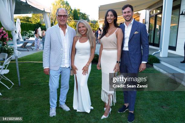 Michael Lambert, Jackie Lambert, Samantha Leder and Lewis Malivanek attend the Diabetes Research Institute Foundation Hamptons Garden Gala on August...