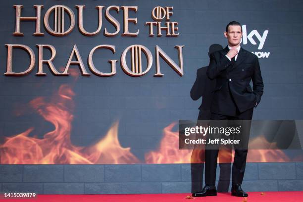 Matt Smith attends the "House Of The Dragon" Sky Group Premiere at Leicester Square on August 15, 2022 in London, England.