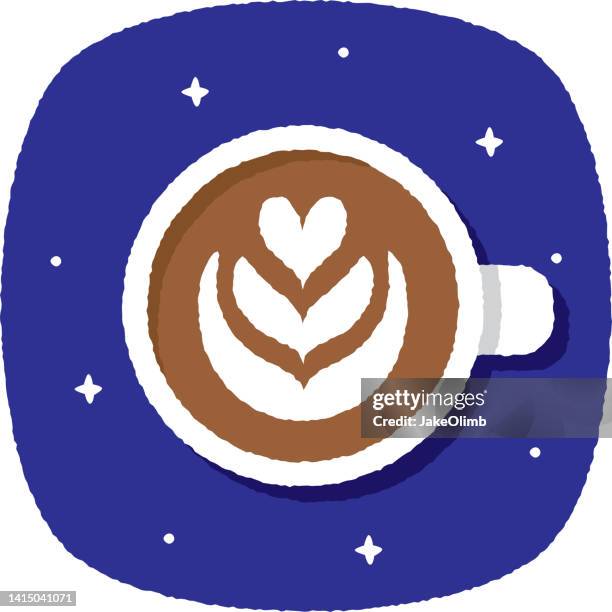 latte doodle 4 - foam texture stock illustrations