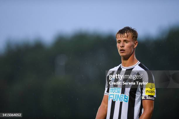 Niall Brookwell of Newcastle United in action during the Premier League 2 match between Newcastle United and Stoke City at Whitley Park on August 15,...