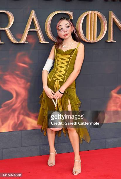 Nikki Lilly attends the "House Of The Dragon" Sky Group Premiere in Leicester Square on August 15, 2022 in London, England.