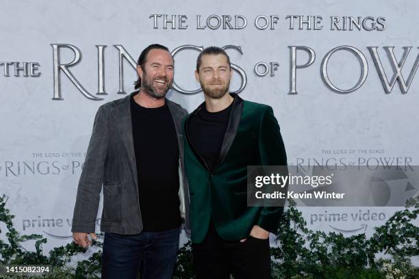 Sullivan Stapleton and Luke Mitchell attend the Los Angeles Premiere of Amazon Prime Video's "The Lord Of The Rings: The Rings Of Power" at The...