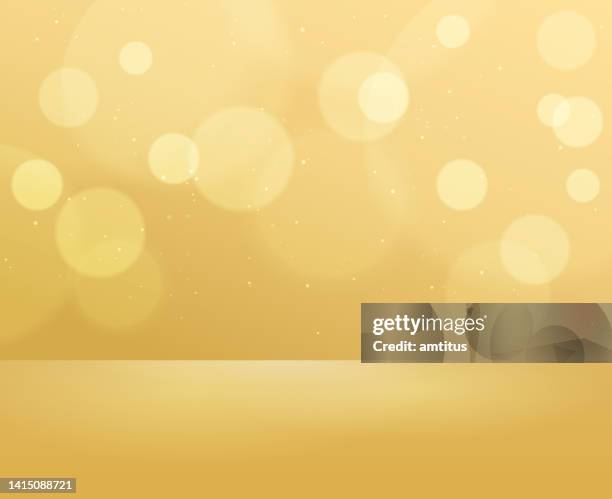 golden bokeh studio - studio lighting stock illustrations