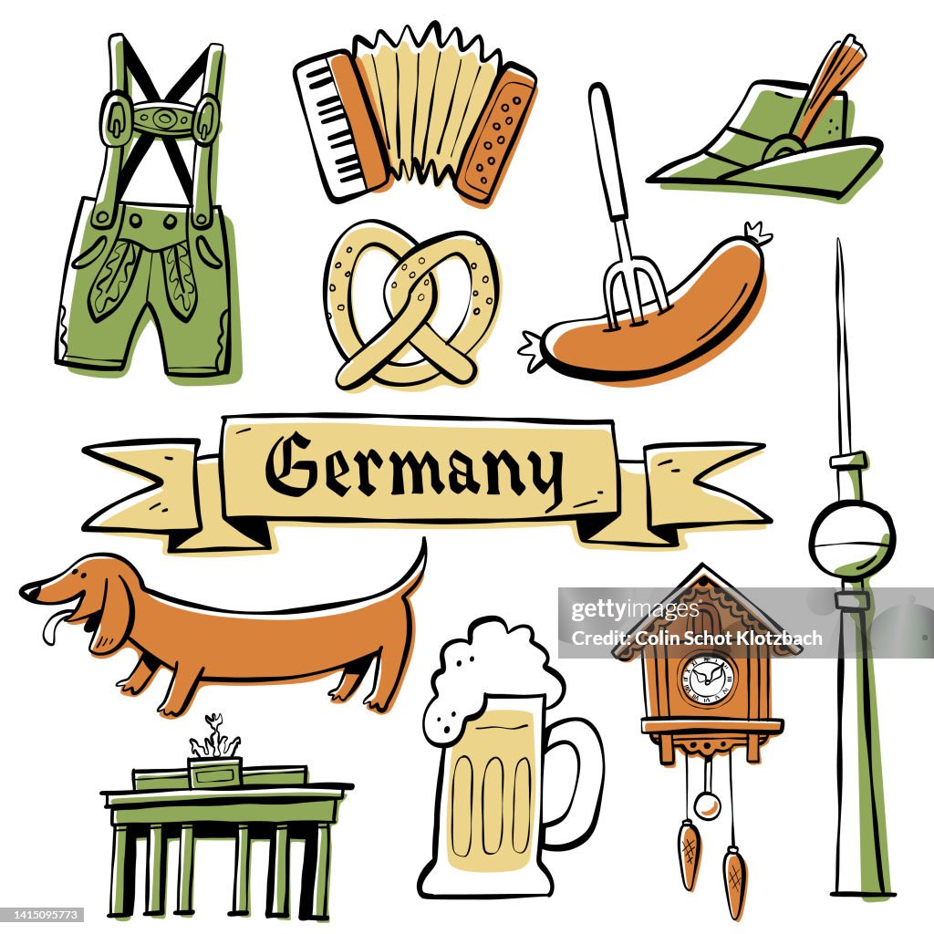 Germany Doodle Icons