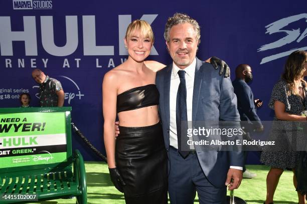 Tatiana Maslany and Mark Ruffalo attend the world premiere of Marvel Studios' upcoming new series "She-Hulk: Attorney at Law" at El Capitan Theatre...