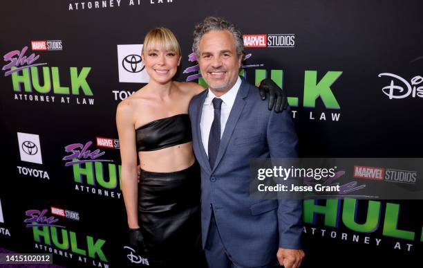 Tatiana Maslany and Mark Ruffalo attend the world premiere of Marvel Studios' upcoming new series "She-Hulk: Attorney at Law" at El Capitan Theatre...